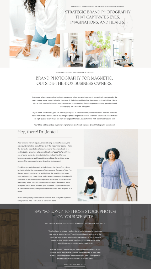 Jontell Vanessa Website Portfolio Image for The Write Lens